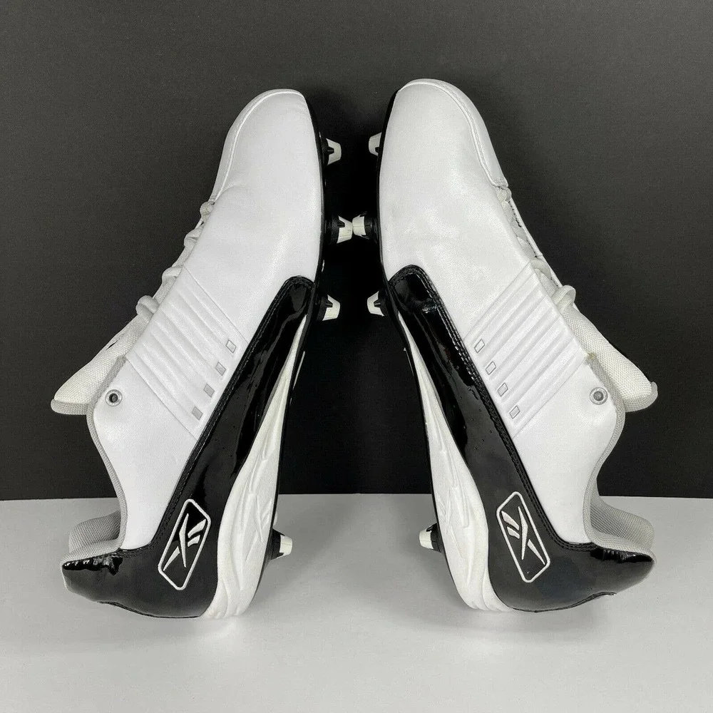 Reebok NFL Equipment Men's Size 13 Football Shoes Cleats White Leather - Picture 6 of 8